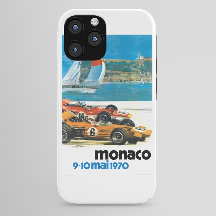 1970 MONACO Grand Prix Racing Poster iPhone Case
