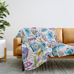 90s Summer  Throw Blanket