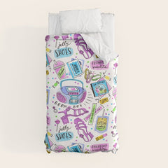90s Summer  Duvet Cover