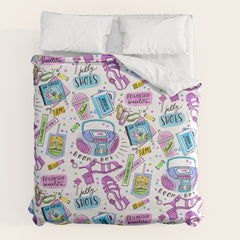 90s Summer  Duvet Cover