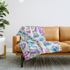 90s Summer  Throw Blanket