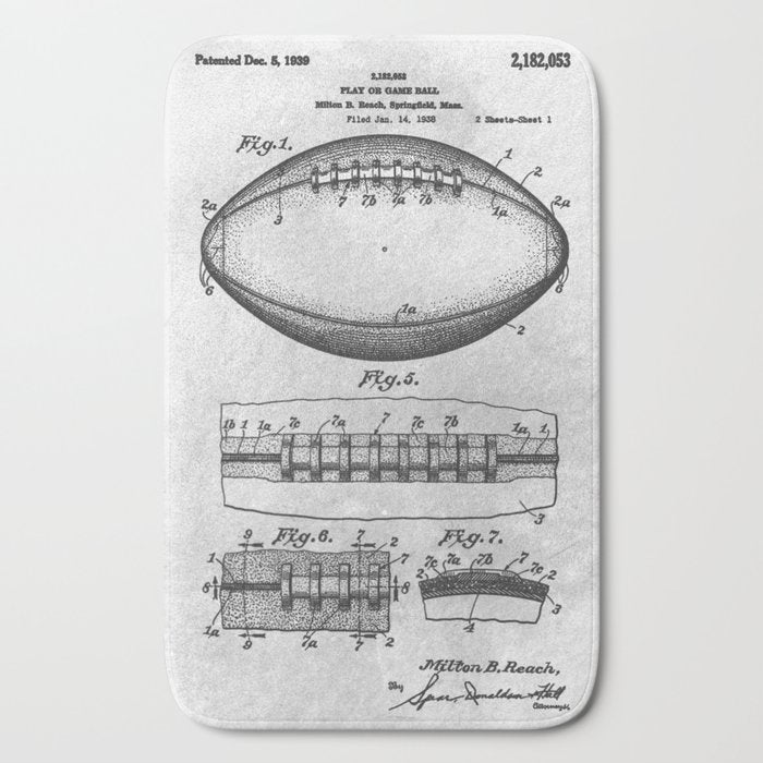 1938 Football Bath Mat