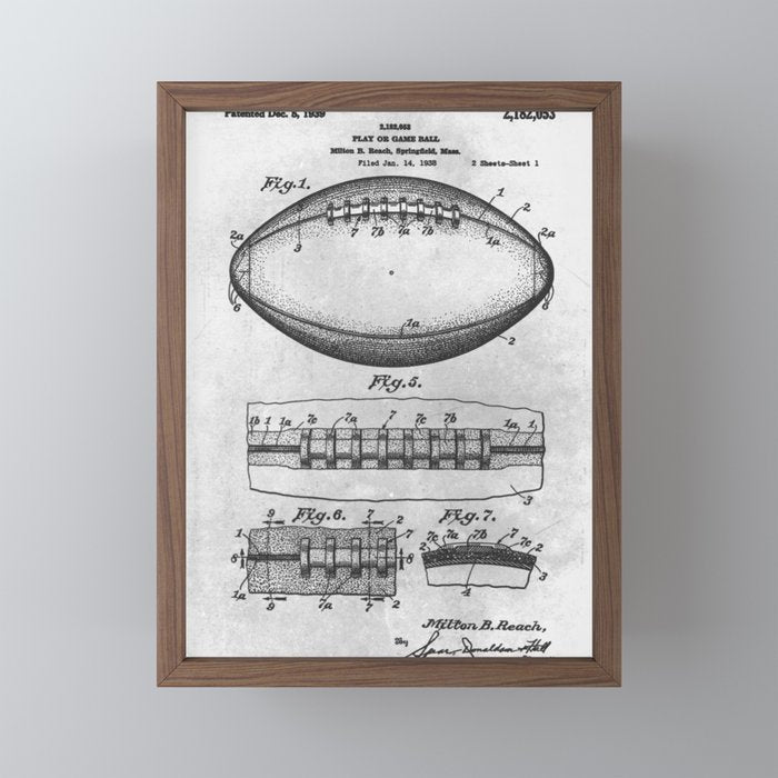 1938 Football Mini Art Print