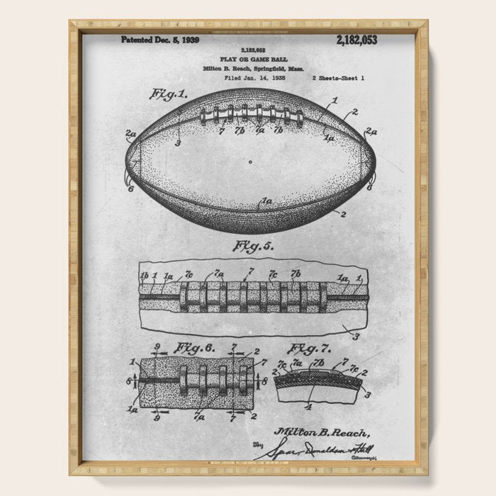 1938 Football Serving Tray