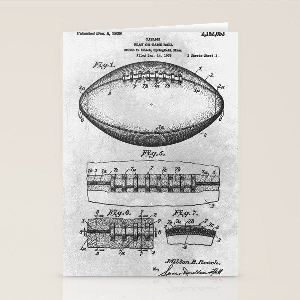 1938 Football Stationery Card