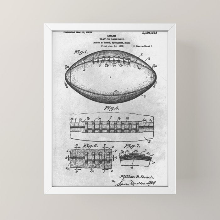 1938 Football Mini Art Print