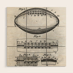 1938 Football Wood Wall Art