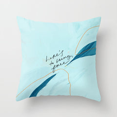 "Here's To Being Free." Throw Pillow
