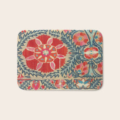 18th Century Suzani Fragment Print Bath Mat