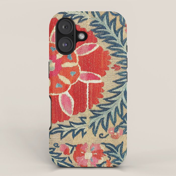 18th Century Suzani Fragment Print iPhone Case