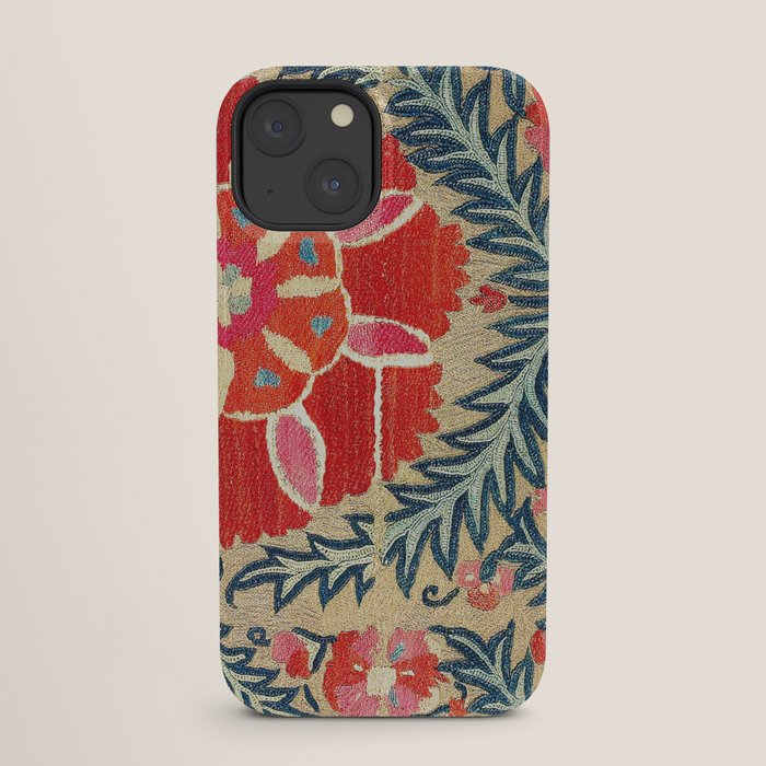 18th Century Suzani Fragment Print iPhone Case