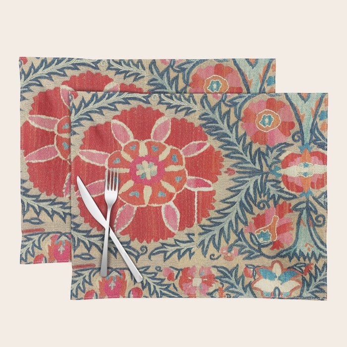 18th Century Suzani Fragment Print Placemat