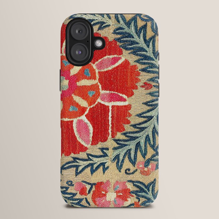 18th Century Suzani Fragment Print iPhone Case