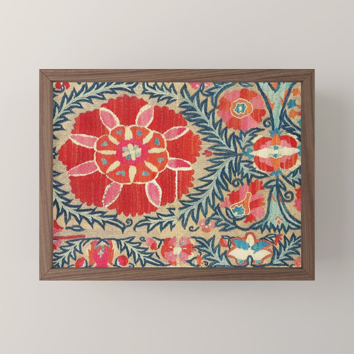 18th Century Suzani Fragment Print Mini Art Print