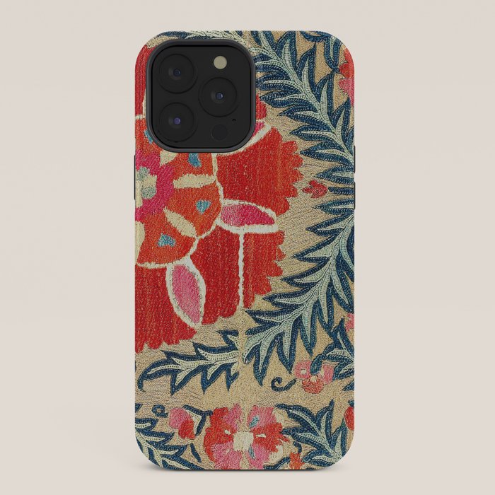 18th Century Suzani Fragment Print iPhone Case