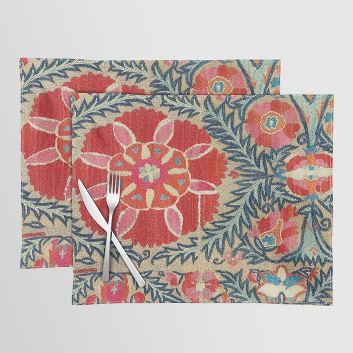 18th Century Suzani Fragment Print Placemat