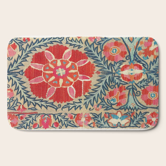 18th Century Suzani Fragment Print Bath Mat