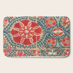 18th Century Suzani Fragment Print Bath Mat