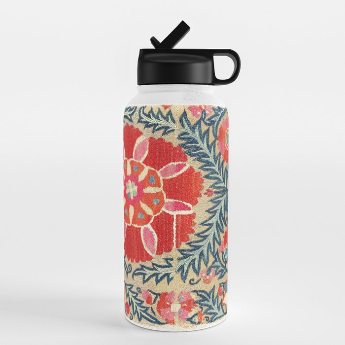 18th Century Suzani Fragment Print Water Bottle