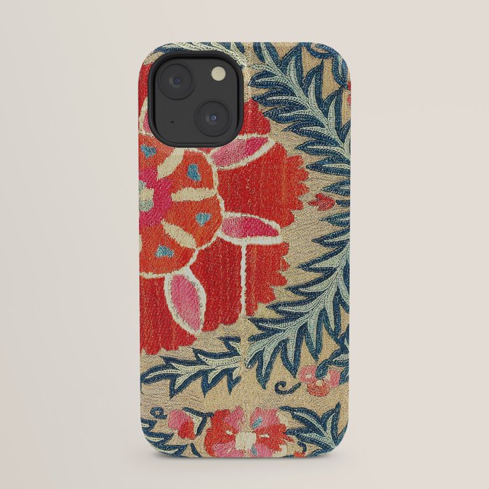 18th Century Suzani Fragment Print iPhone Case