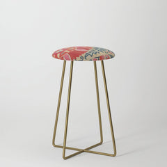 18th Century Suzani Fragment Print Stool