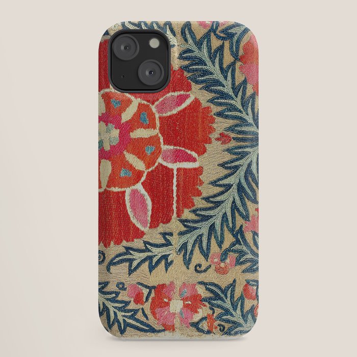 18th Century Suzani Fragment Print iPhone Case