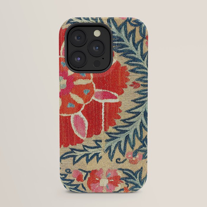 18th Century Suzani Fragment Print iPhone Case