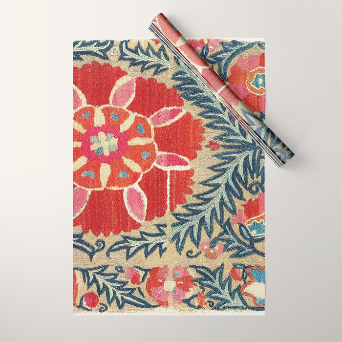 18th Century Suzani Fragment Print Wrapping Paper