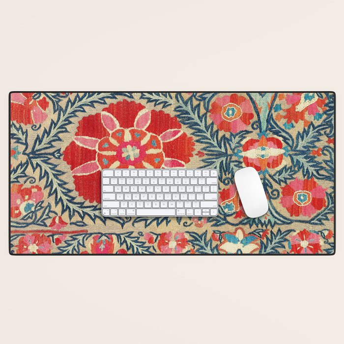 18th Century Suzani Fragment Print Desk Mat