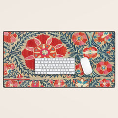 18th Century Suzani Fragment Print Desk Mat
