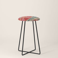 18th Century Suzani Fragment Print Stool