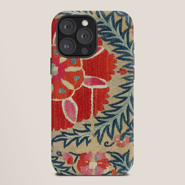 18th Century Suzani Fragment Print iPhone Case