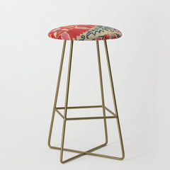 18th Century Suzani Fragment Print Stool