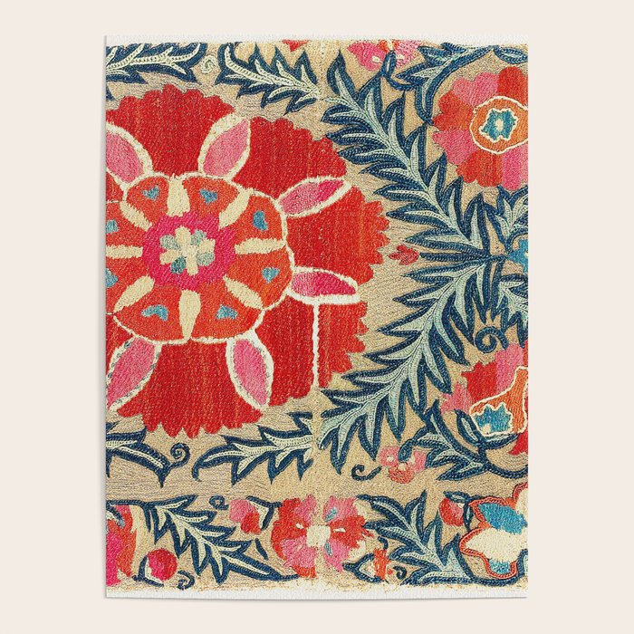 18th Century Suzani Fragment Print Poster