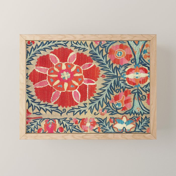 18th Century Suzani Fragment Print Mini Art Print