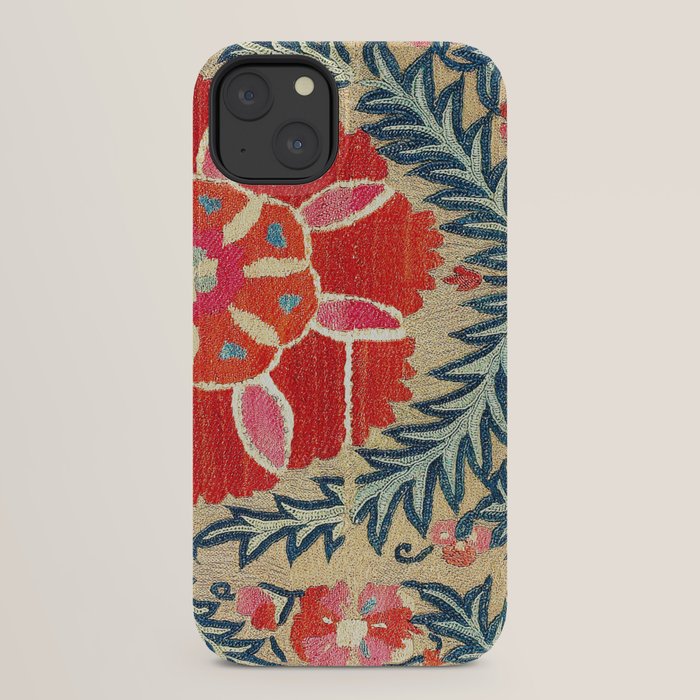18th Century Suzani Fragment Print iPhone Case