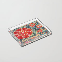 18th Century Suzani Fragment Print Acrylic Tray