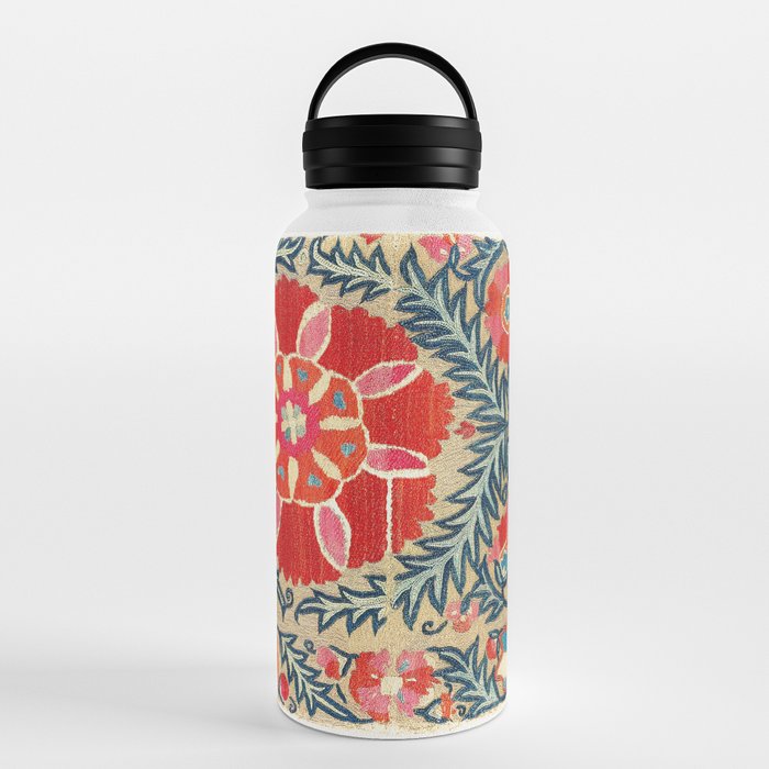 18th Century Suzani Fragment Print Water Bottle
