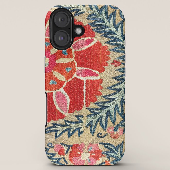 18th Century Suzani Fragment Print iPhone Case
