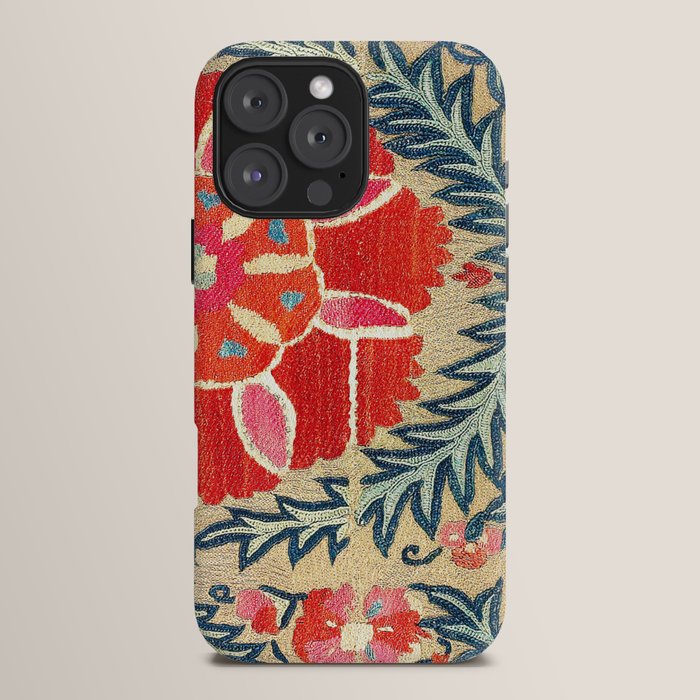 18th Century Suzani Fragment Print iPhone Case