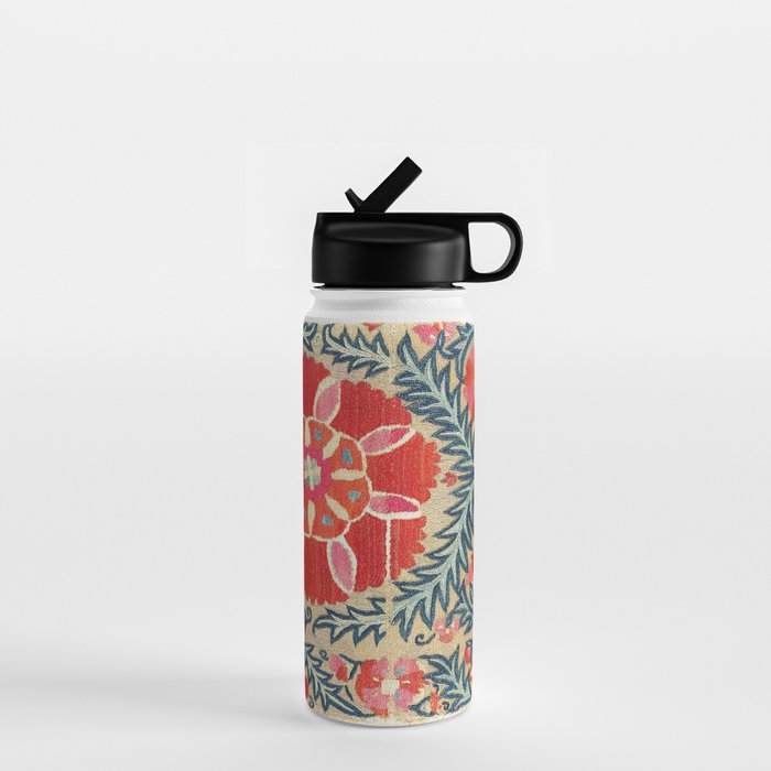 18th Century Suzani Fragment Print Water Bottle