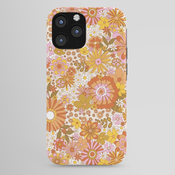 70s Floral Pattern iPhone Case