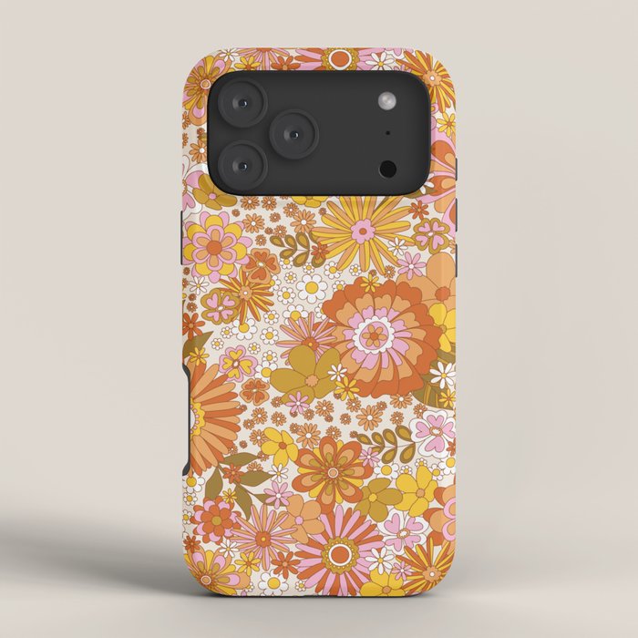 70s Floral Pattern iPhone Case