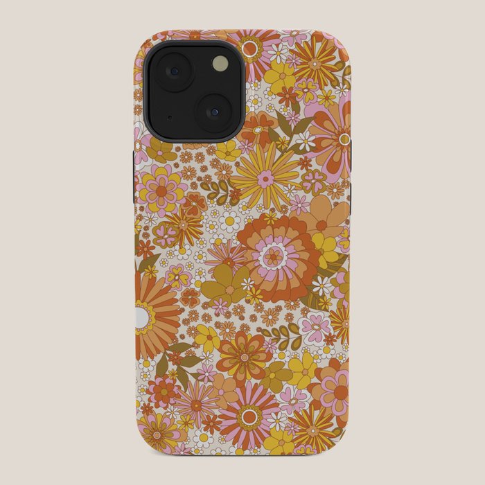 70s Floral Pattern iPhone Case