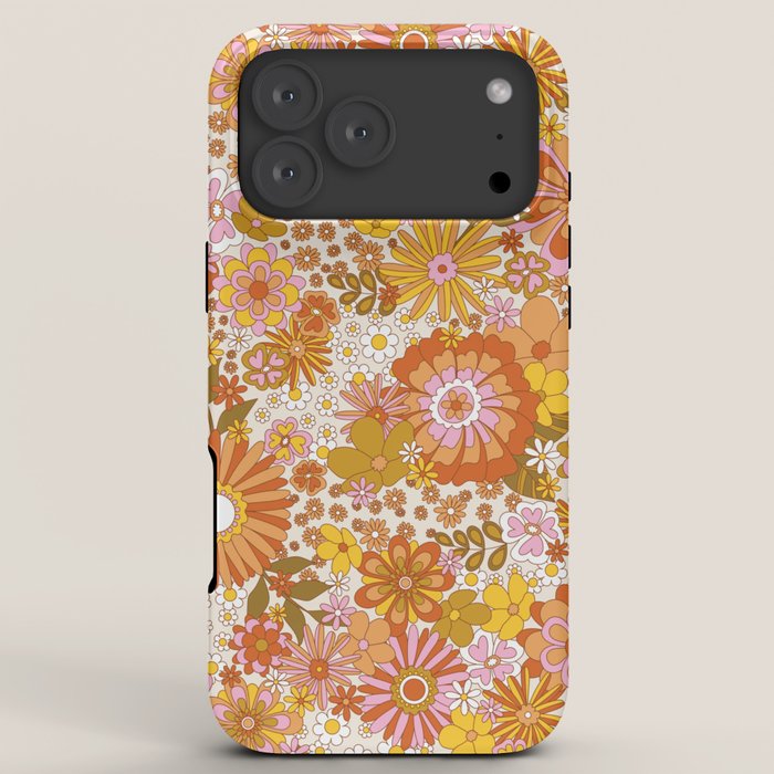 70s Floral Pattern iPhone Case