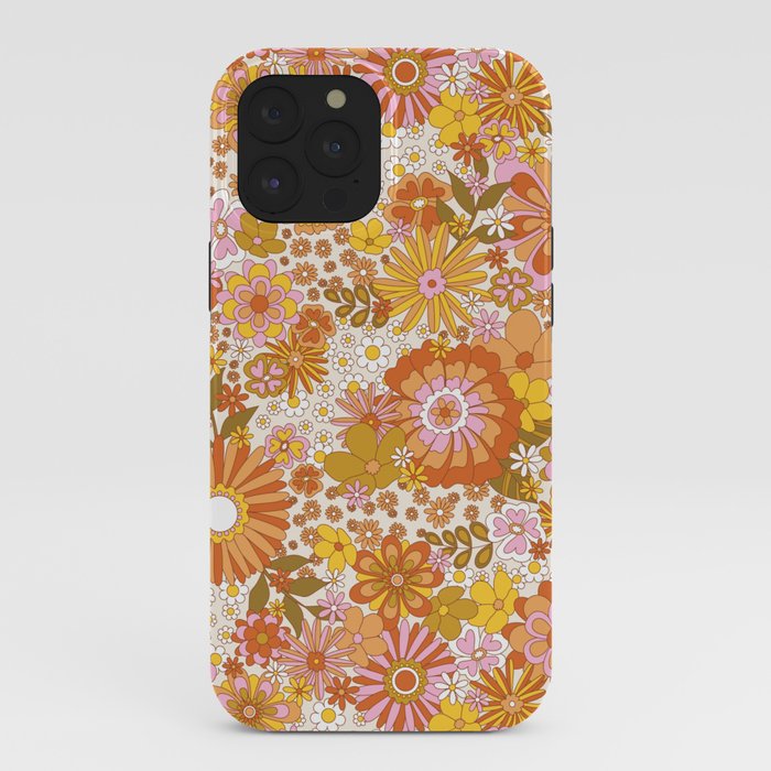 70s Floral Pattern iPhone Case