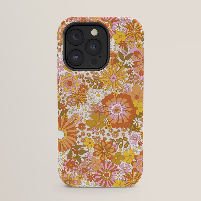 70s Floral Pattern iPhone Case