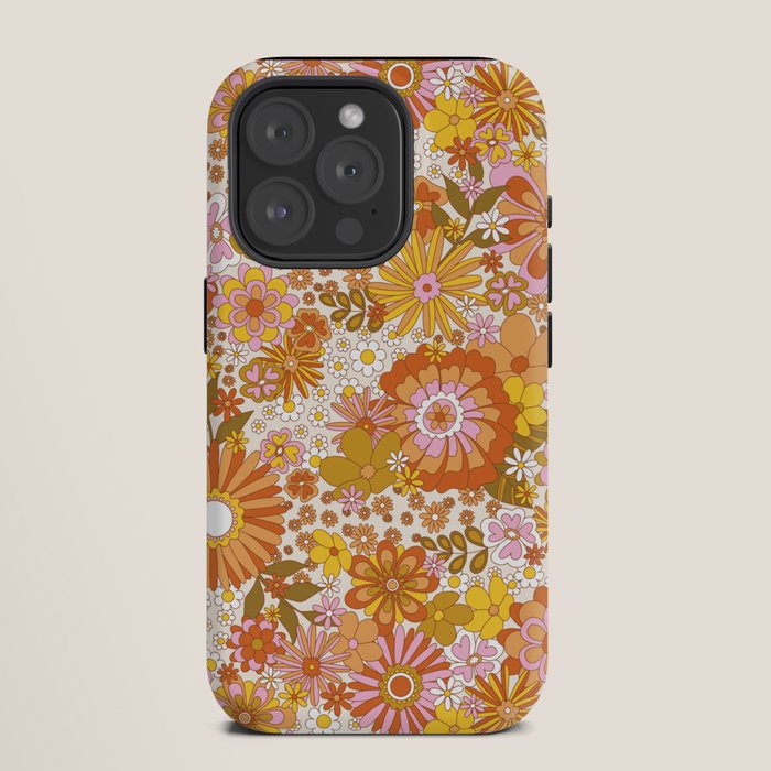 70s Floral Pattern iPhone Case
