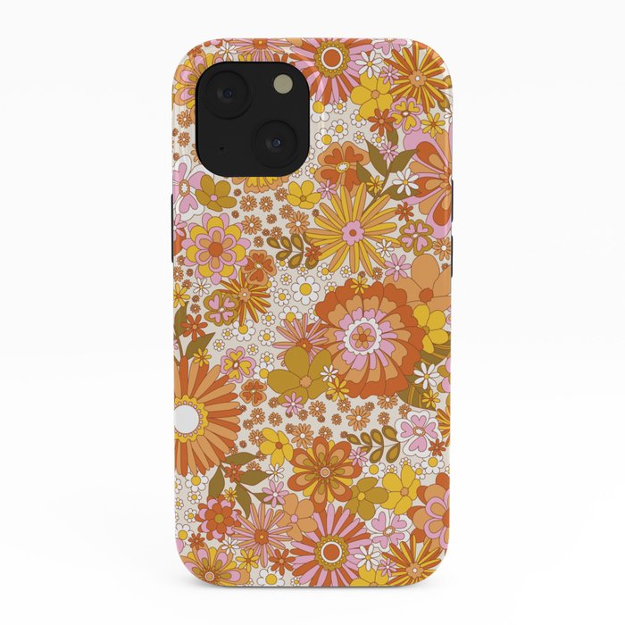 70s Floral Pattern iPhone Case