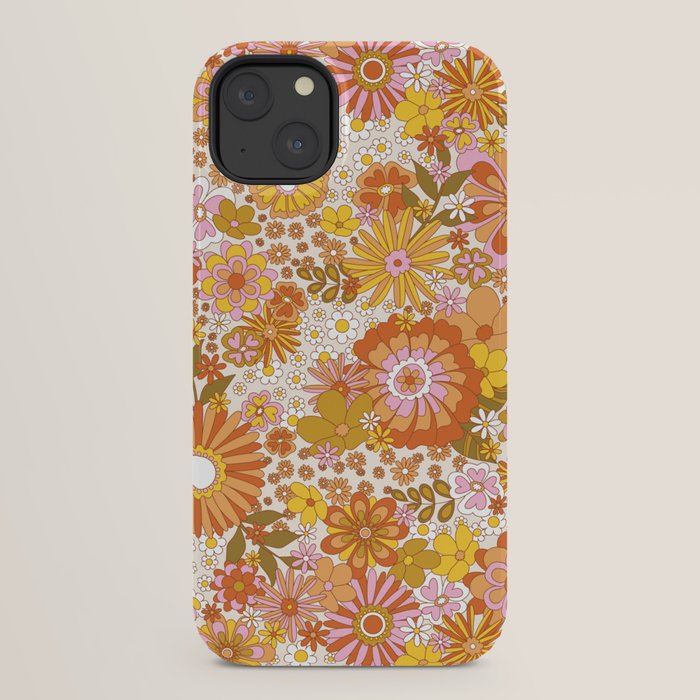 70s Floral Pattern iPhone Case
